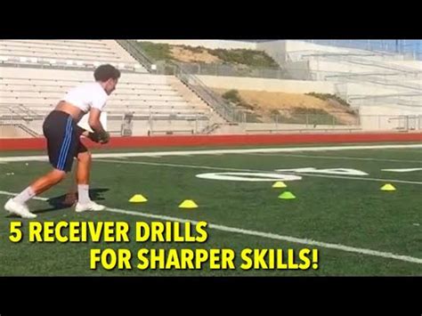 5 WIDE RECEIVER DRILLS FOR SHARPER SKILLS! ROUTES AND AGILITY! - YouTube