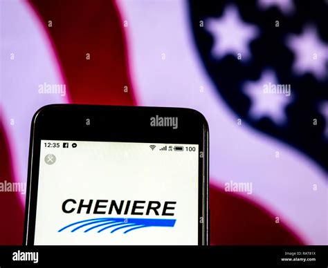 Cheniere Energy, Inc. Company logo seen displayed on smart phone Stock ...