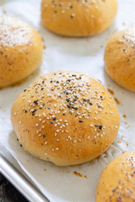 Whole Wheat Hamburger Buns (Homemade) - Fifteen Spatulas