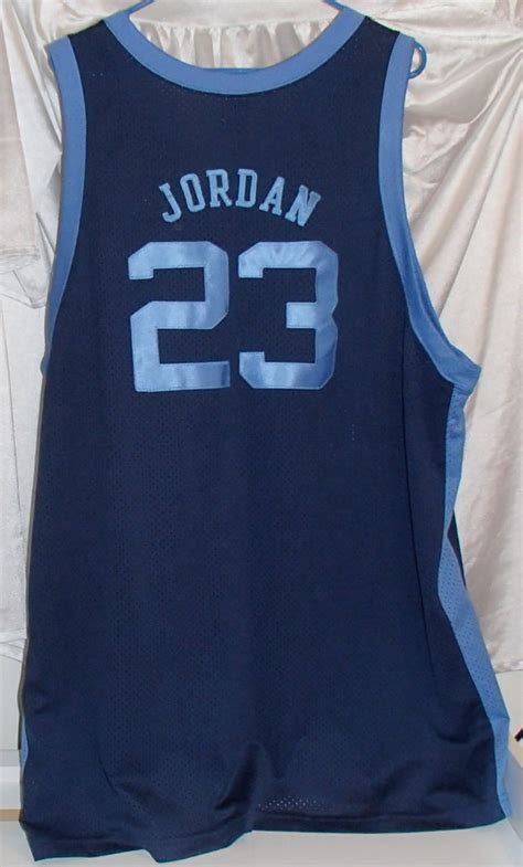 Michael Jordan UNC Tar Heels North Carolina Sewn Throwback Basketball ...