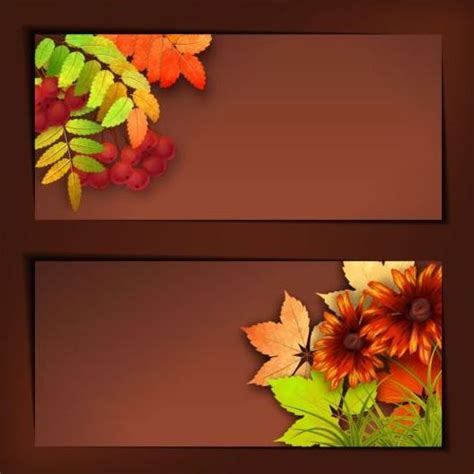 Vector banner with harvest season design free download