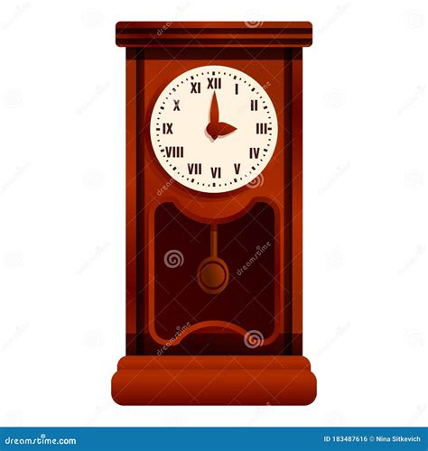 Design Pendulum Clock Icon, Cartoon Style Stock Vector - Illustration of punctual, symbol: 183487616