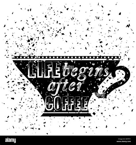 Black Coffee Cup on Grunge Particles Background Stock Photo - Alamy