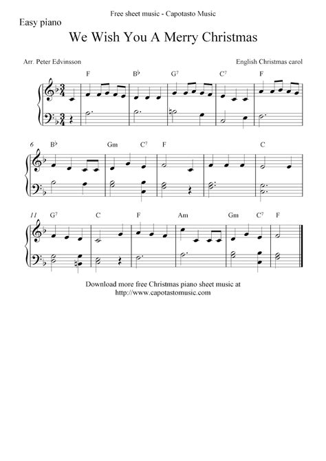 Christmas Piano Sheet Music, Piano Music With Letters, Violin Sheet ...