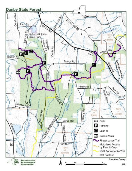 Danby State Forest Georeferenced Trail Map - NYSDEC