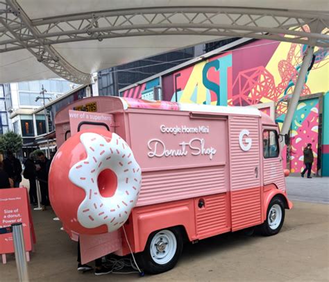 Google Mini Donut Shop pop-up tour Food Cart Design, Food Truck Design ...