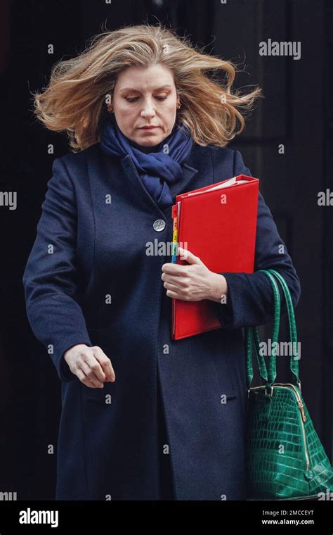 Penny Mordaunt, MP, Leader of the House of Commons, walks in Downing ...