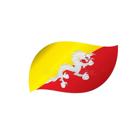 Bhutan Flag, Vector Illustration Stock Vector - Illustration of icon, land: 124668751