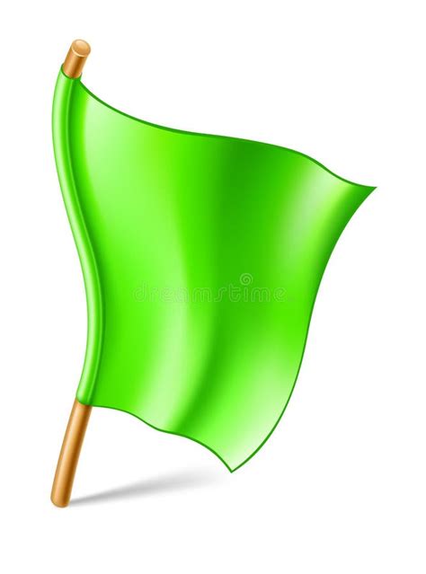 Green flag stock vector. Illustration of vector, sign - 23523880