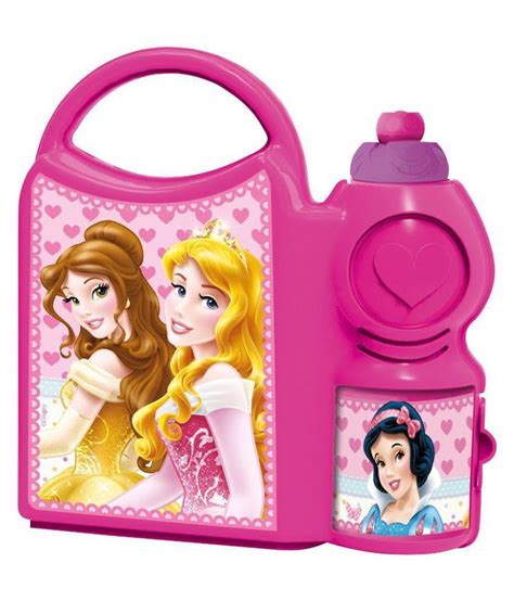 Disney Multicolor Plastic Lunch Box with Sipper Bottle - 500 ml: Buy ...