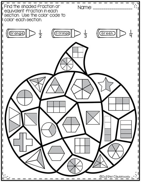 Thanksgiving Comparing, Classifying Fractions/Equivalent Fractions Color by Code | Fractions ...