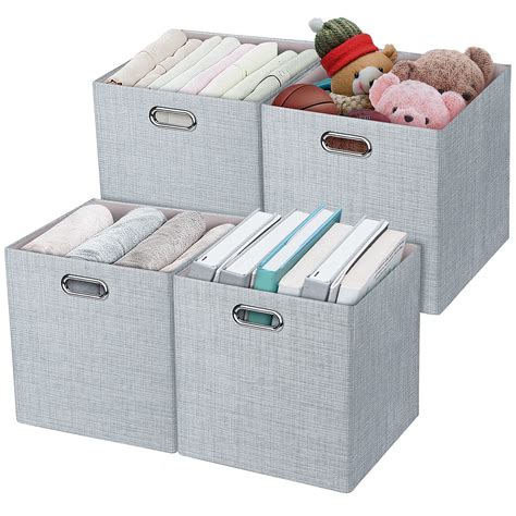 Buy Posprica3X Thicker Fabric Storage Cubes 13 inch Collapsible Storage ...