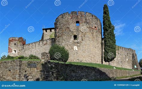 Historic Medieval Gorizia Castle on a Hill of the City Located on the Slovenian Border Editorial ...