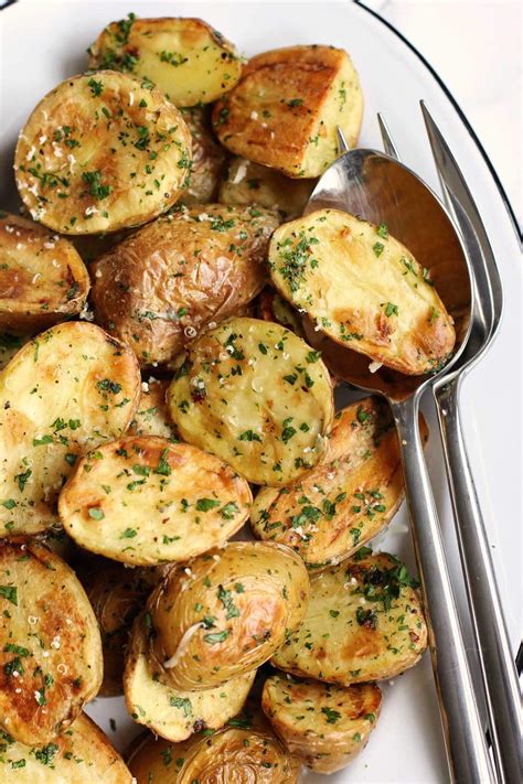 Roasted New Potatoes With Parmesan And Fresh Herbs - Green Valley Kitchen