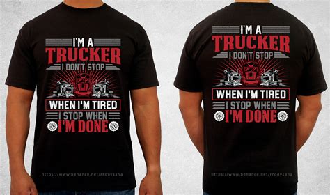 Truck/Trucker /Truck Driver T Shirt Design on Behance