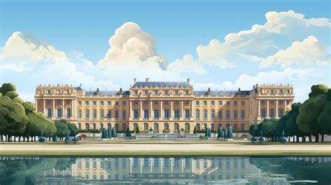 Premium AI Image | Palace of Versailles illustration