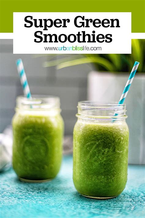 Healthy Super Green Smoothies | Recipe in 2022 | Super green smoothie, Super greens, Smoothies