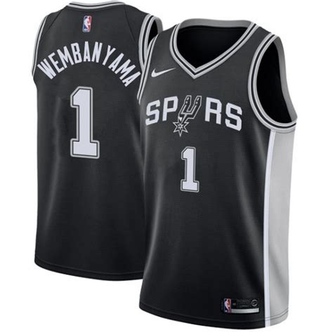 San Antonio Spurs #1 Victor Wembanyama Black Women'S Nba Swingman Icon ...