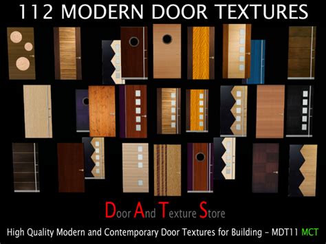 Second Life Marketplace - 112 Modern Door Textures * Full Perm Texture ...