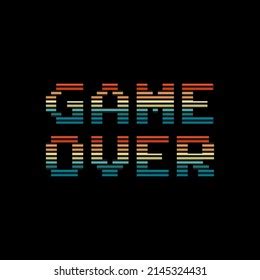 Game Over Retro Art Style Stock Vector (Royalty Free) 2145324431 ...