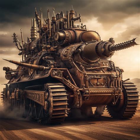 Tank steampunk-style - AI Generated Artwork - NightCafe Creator