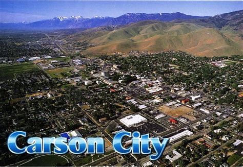 Carson City Aerial Postcard : Photo Details :: The Western Nevada Historic Photo Collection