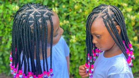 Kids Box Braids With Beads