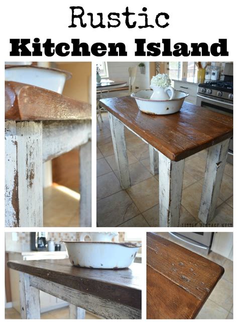 Rustic Kitchen Island - Little Vintage Nest