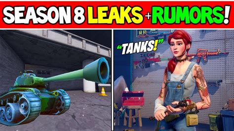 ALL *NEW* Fortnite Season 8 Leaks and Theories - (Tanks, Planes Vaulted, Water Theme, Map ...