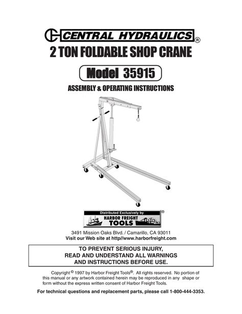 Harbor Freight 2 Ton Engine Hoist Assembly Harbor freight buys their ...