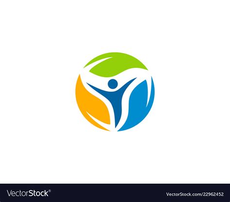 People wellness logo icon design Royalty Free Vector Image