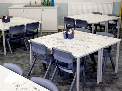 School Classroom Whiteboard Tables - Logovisual Ltd | Tafels