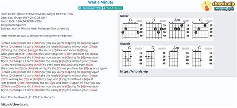 Chord: Wait a Minute - tab, song lyric, sheet, guitar, ukulele | chords.vip