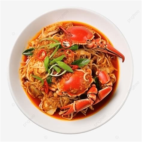 Mie Kepiting Aceh Spicy Seafood Noodle With Crab At Street Food Market ...