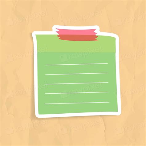 Green reminder note sticker vector | Free Vector - rawpixel