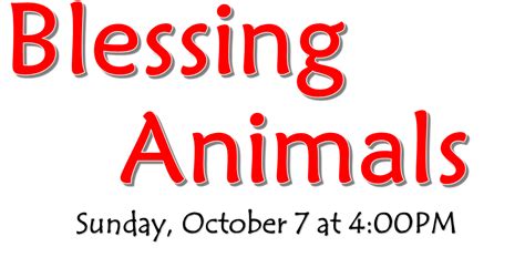 Blessing of Animals – St. Luke Evangelical Lutheran Church