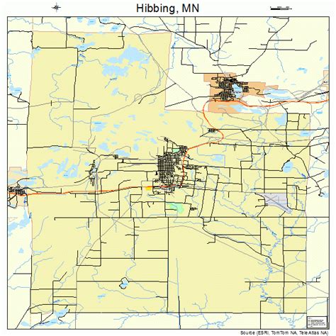 Hibbing Minnesota Street Map 2728790