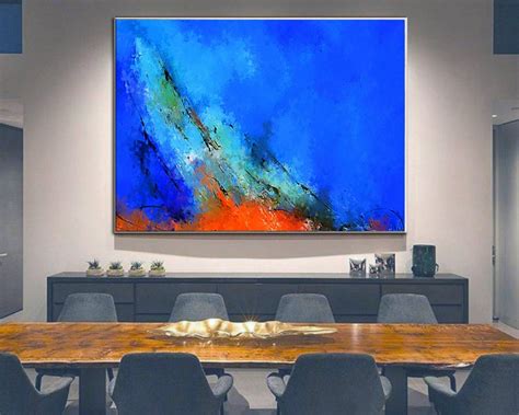 Abstract Paintings on Canvas Large Blue Canvas Wall Art - Etsy