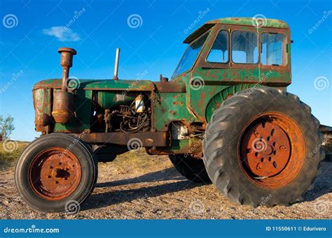 Old Rusty Tractor stock image. Image of cultivate, view - 11550611