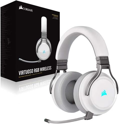 Купить Компьютерные наушники Corsair Virtuoso RGB Wireless (White) в Ташкенте, (Арт: 2AL7G3T ...