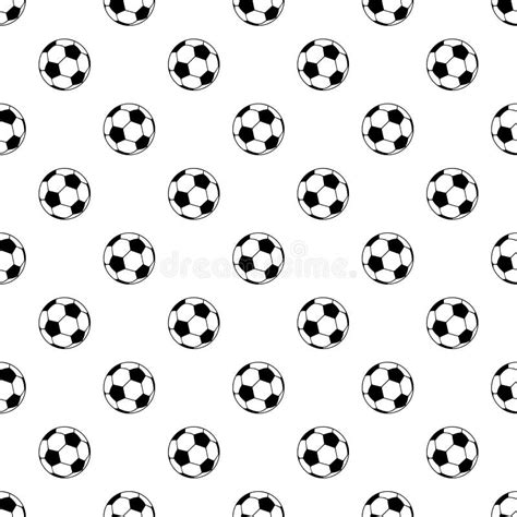 Soccer Ball Pattern Vector Seamless Stock Vector - Illustration of ...