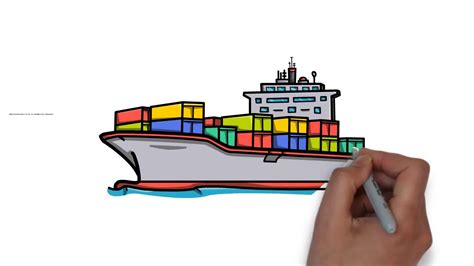 Cargo Ship Drawing