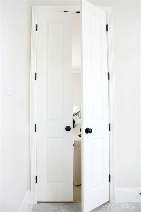 black door hinges installed - Crazy Wonderful