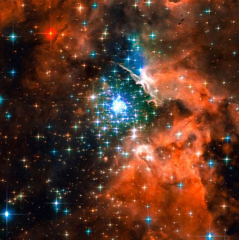 Space image star cluster orange blue by Matthias Hauser in 2021 | Star ...