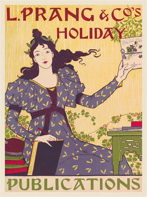 L. Prang & Co's Holiday Publication (Festive Vintage Christmas Poster) - Louis Rhead ...