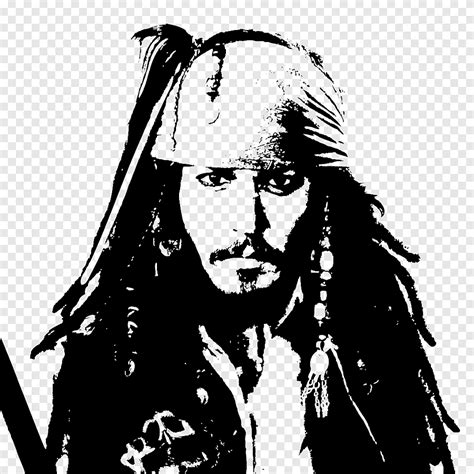 Jack Sparrow Black And White Drawing