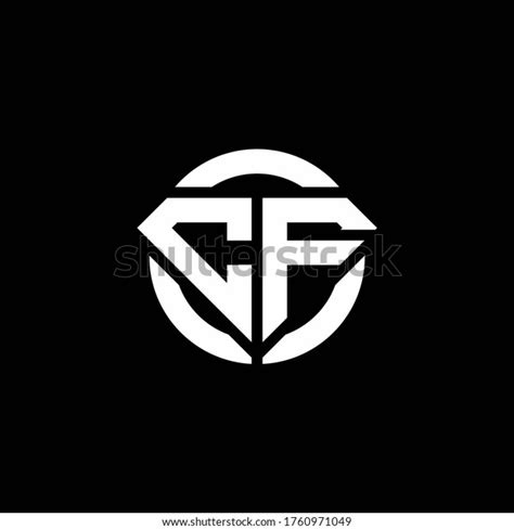 Cf Monogram Logo Diamond Shape Ring Stock Vector (Royalty Free) 1760971049