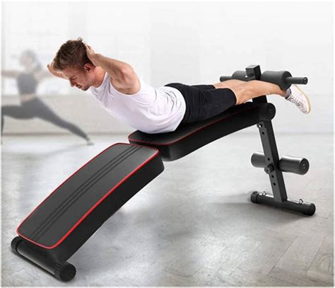 1441 Fitness Foldable Decline Sit Up Bench with Reverse Crunch Handle ...