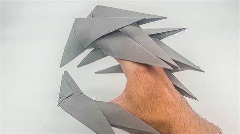 How To Make Origami Claws From A4 Paper - YouTube | Origami claws ...