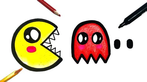 HOW TO DRAW PACMAN easy step by step - YouTube